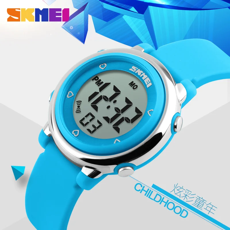 SKMEI детские часы светодиодный цифровые спортивные часы для мальчиков и девочек модные детские часы с мультяшным принтом водонепроницаемые детские наручные часы