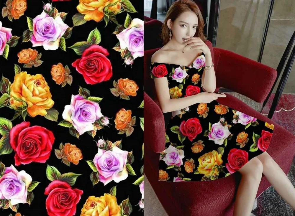 

Super Children's fabric Woven 1 9moomin Heavy Silk Satin Material For Clothing Shirt Blouse Dress quilting fabric