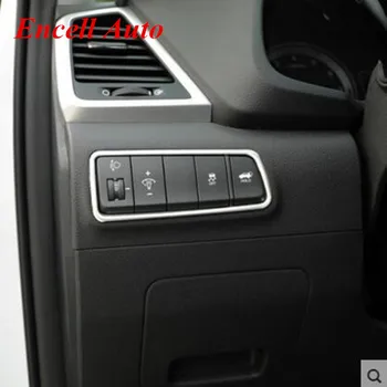 

ABS Chrome Headlight Switch Decoration Circle Trim Stainless Steel Head Light Switch Cover Sticker For Hyundai Tucson 2015 2016