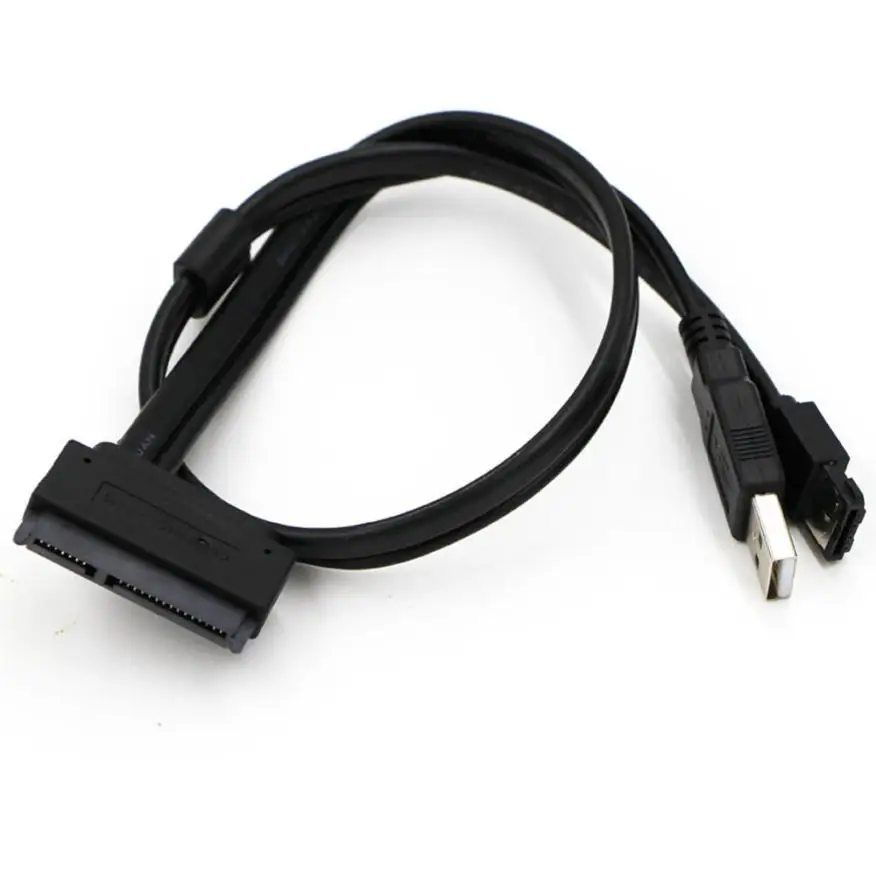 

Good Sale Hard Disk Drive SATA 22Pin to eSATA Data USB Powered Cable Adapter Free shipping Jan 1
