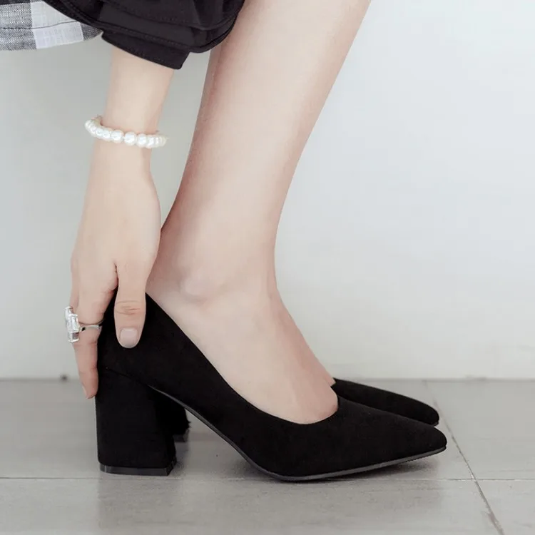 

Big Size 11 12 13 14 15 ladies high heels women shoes woman pumps A woman's shallow mouth with pointed high heels
