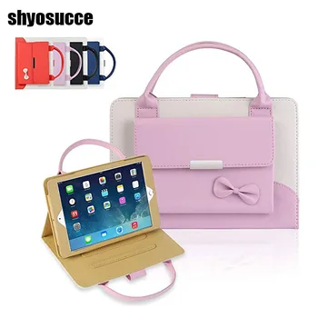 

For Apple iPad Pro 9.7 inch 2016 Cute Bowknot Handbag Leather Magnetic Smart Stand Girls Women Ladys Case Cover