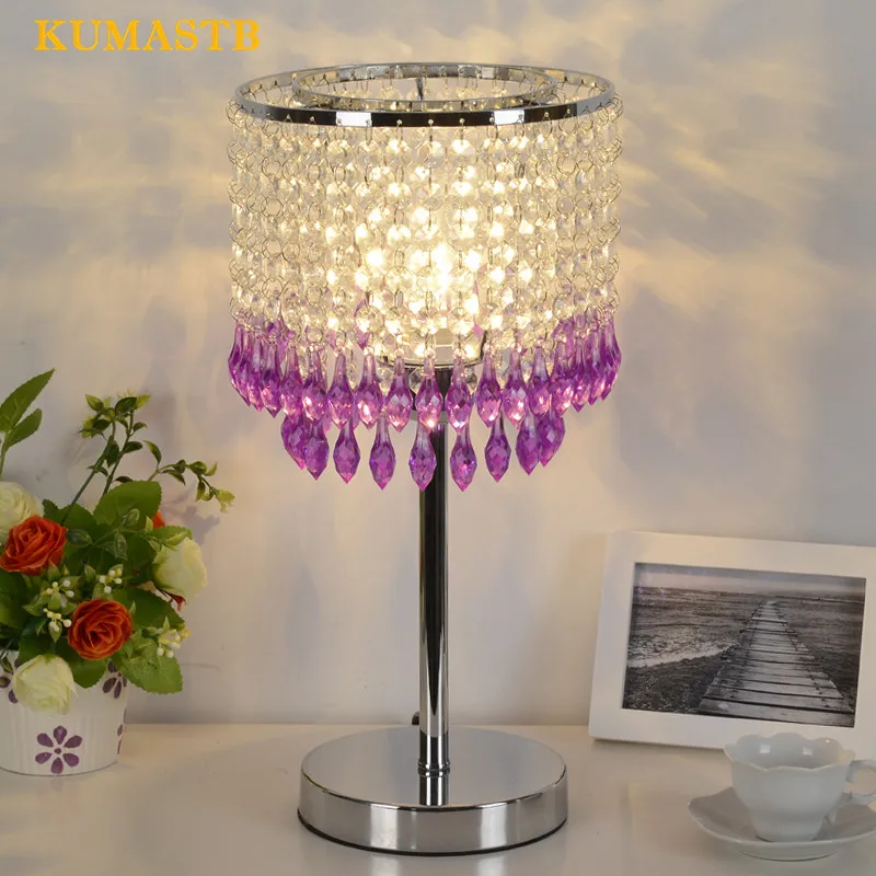 pink and red table lamps