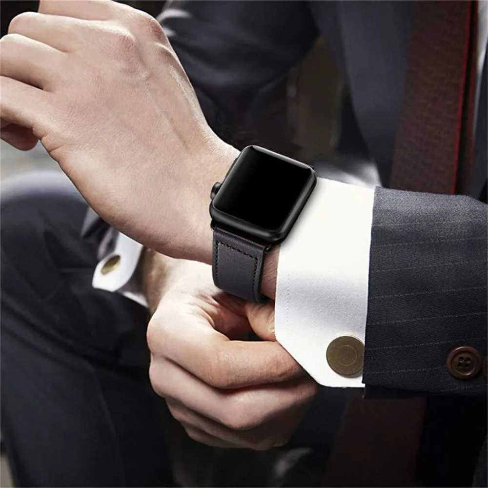 Кожаный ремешок для apple watch, ремешок для apple watch, 4 ремешка, 44 мм, 40 мм, iWatch 3, 2, 1, 42 мм, 38 мм, браслет из натуральной кожи, ремешок для часов