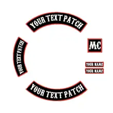 Пользовательские рокер Байкер Мотоцикл патчи персонализированные Утюг на подложке 6 шт./компл