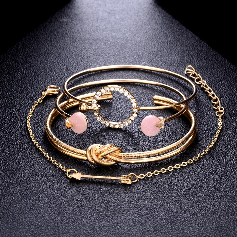 Золотой Crtystal круг браслет для женщин стрелки Femme браслеты и pulseira feminina pulseras bileklik