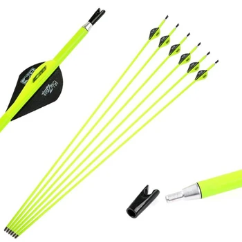 

6/12/24Pcs 30" Archery Arrows 6mm Carbon Arrows Steel Tip For Recurve & Compound Bow