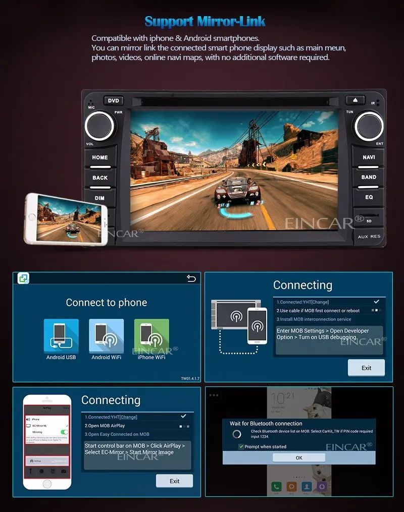 Excellent Android 5.1 Car DVD Player for Toyota Corrolla  Car DVD Player Double Din In Dash GPS Navigation Stereo Radio WiFi Airplay 1