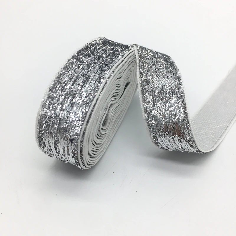 Glitter Silvery 3 ярда 3/"(20 мм) бархатная лента для украшения свадебной вечеринки лента ручной работы подарочная упаковка бантик для волос DIY Рождественская лента - Цвет: Glitter Silvery