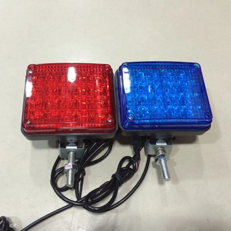 12v Motorcycle driving light Red/Blue Warning strobe day flash light