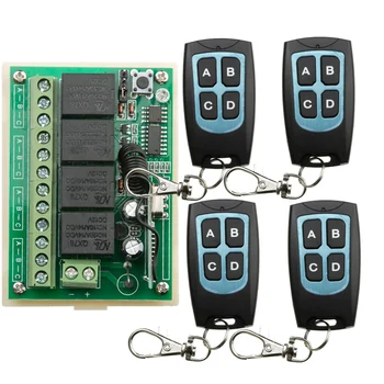 

DC12V 4CH 4 CH 4Channel RF Wireless Remote Control Switch System 315 MHz /433 MHz Transmitter And Receiver/Garage Door/shutters