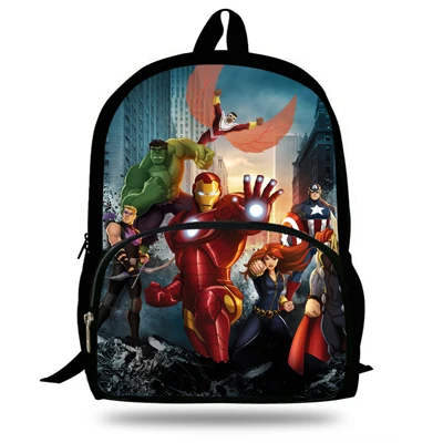 16 дюймов Mochila Marvel Мстители школьные сумки для мальчиков крутые Мстители рюкзак для подростков рюкзак для девочек Дорожная сумка для детей - Цвет: 7D761