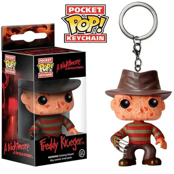 

Funko POP New Style Freddy Krueger pocket pop Keychain toy pvc action Figure Collection model Toys for children gift with box