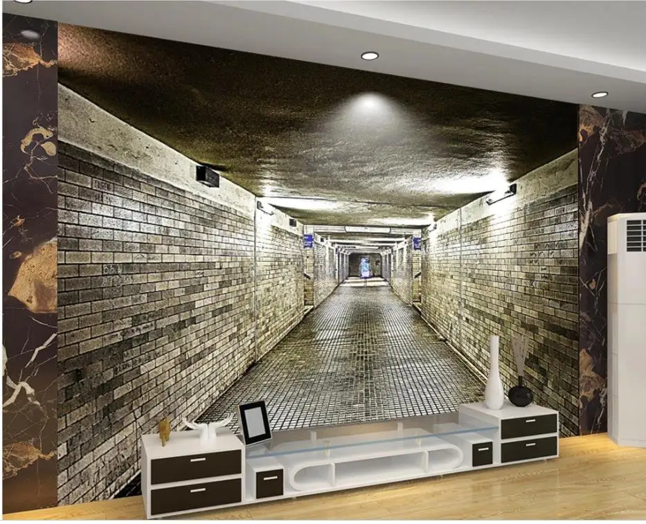 European underground tunnel 3d HD mural 3d wallpaper 3d wall papers for tv backdrop European underground tunnel 3d HD mural 3d wallpaper 3d wall papers for tv backdrop