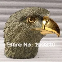 

Free Shipping 00441`Gilding bronze eagle sculpture statue Parcel Gilt