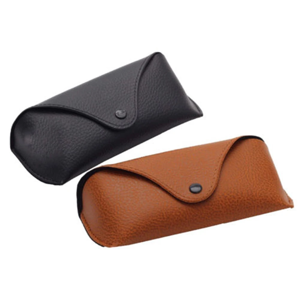 Glasses Case Portable Unisex Faux Leather Eye Glasses Sunglasses Holder Box Cover Folding Sunglasses Organizer