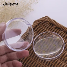 Newest Silicone Gel Cosmetic Puff Transparent Silica Flawless Powder Puff Sponge Face Blending Jelly Makeup Accessories With Box