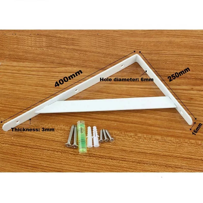 2 шт. кронштейн Металлической Полки L форма утолщенная угловая скобка полка под прямым углом 6-20 дюймов кронштейн для товара мебельная фурнитура