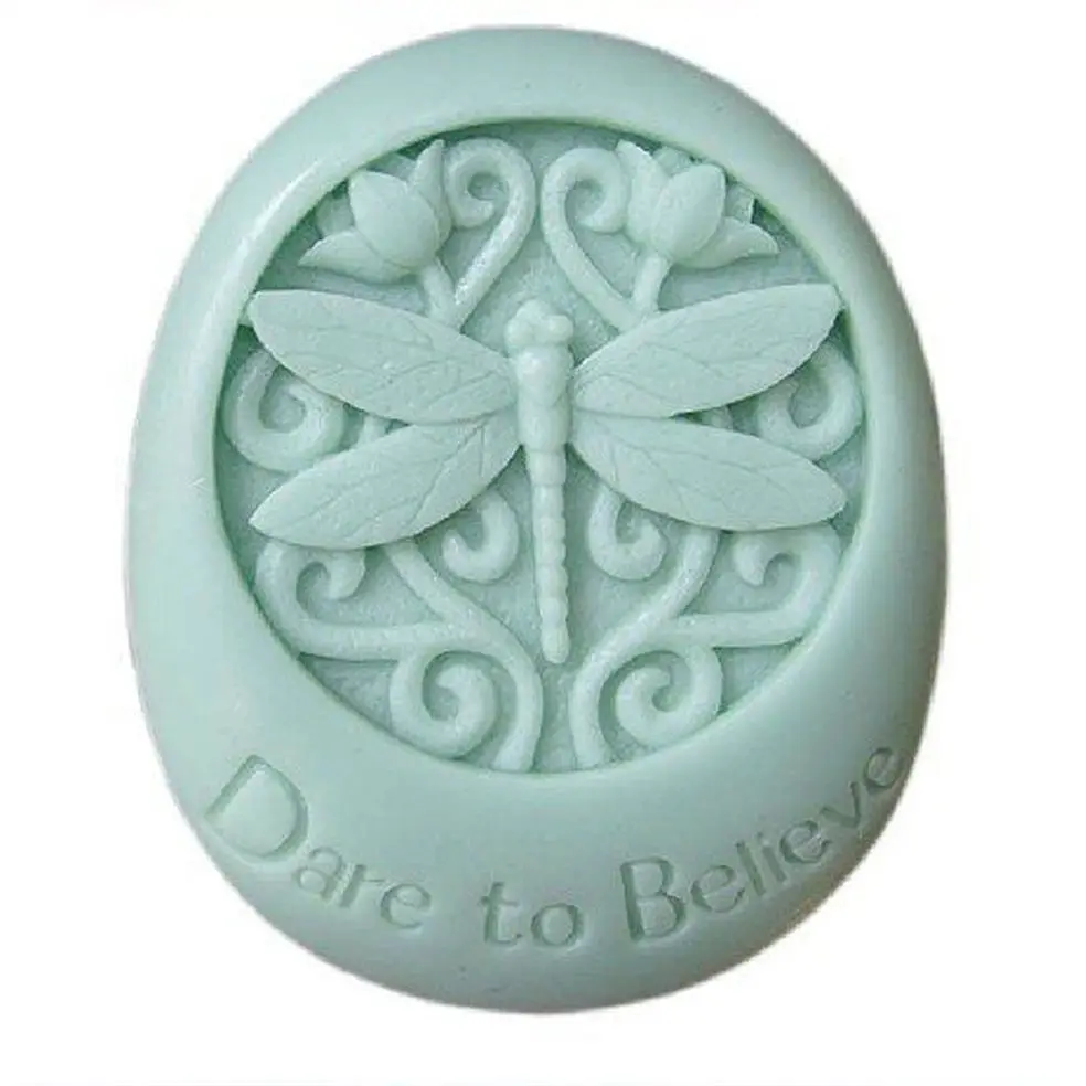 Dare to Believe овальная силиконовая форма для мыла Dragonfly DIY глина художественных работ