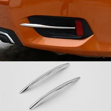 Подходит для HONDA CIVIC хромированная лампа заднего противотуманного фонаря бровь бампер крышка век накладка ободок Стайлинг гарнир литье
