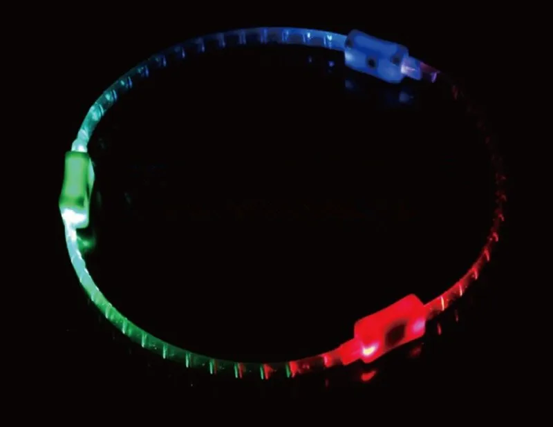 50 шт./партия светодиодный сверкающий браслет игрушки красочные мягкие резиновые сверкающие с подсветкой браслет-игрушка вечерние рождественские принадлежности