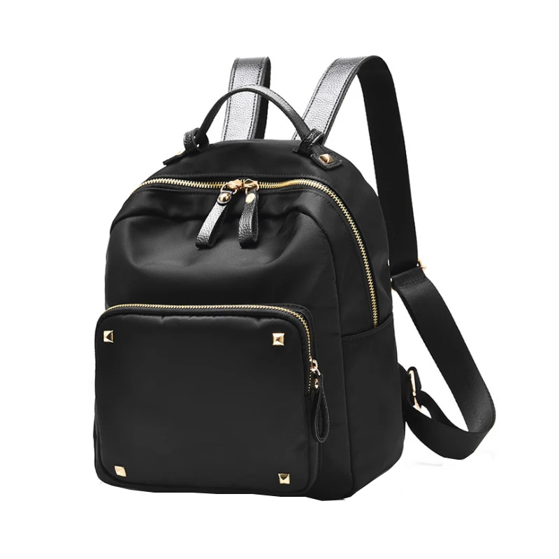 

Homeda High Quality Solid Nylon Women Backpack Elegant Fashion Black Purple Backpack Female Mochila Escolar Feminina Z0039