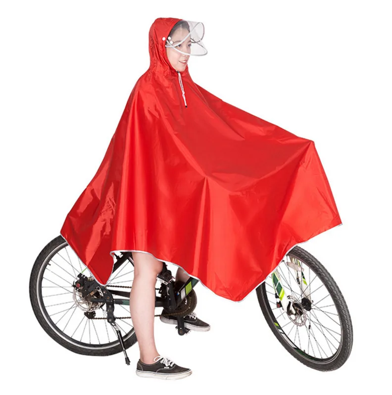 

Oxford cloth double hat canopy, adult raincoat, electric vehicle rain cape, outdoor bicycle removable helmet, raincoat wholesale