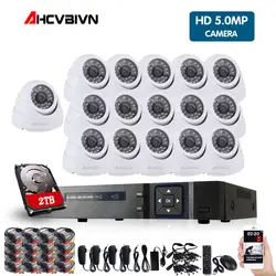 4mp комплект видеонаблюдения 4mp купол безопасности Камера Системы 16 ch DVR 1080 P 3 К видео Выход комплект видеонаблюдения легко удаленного