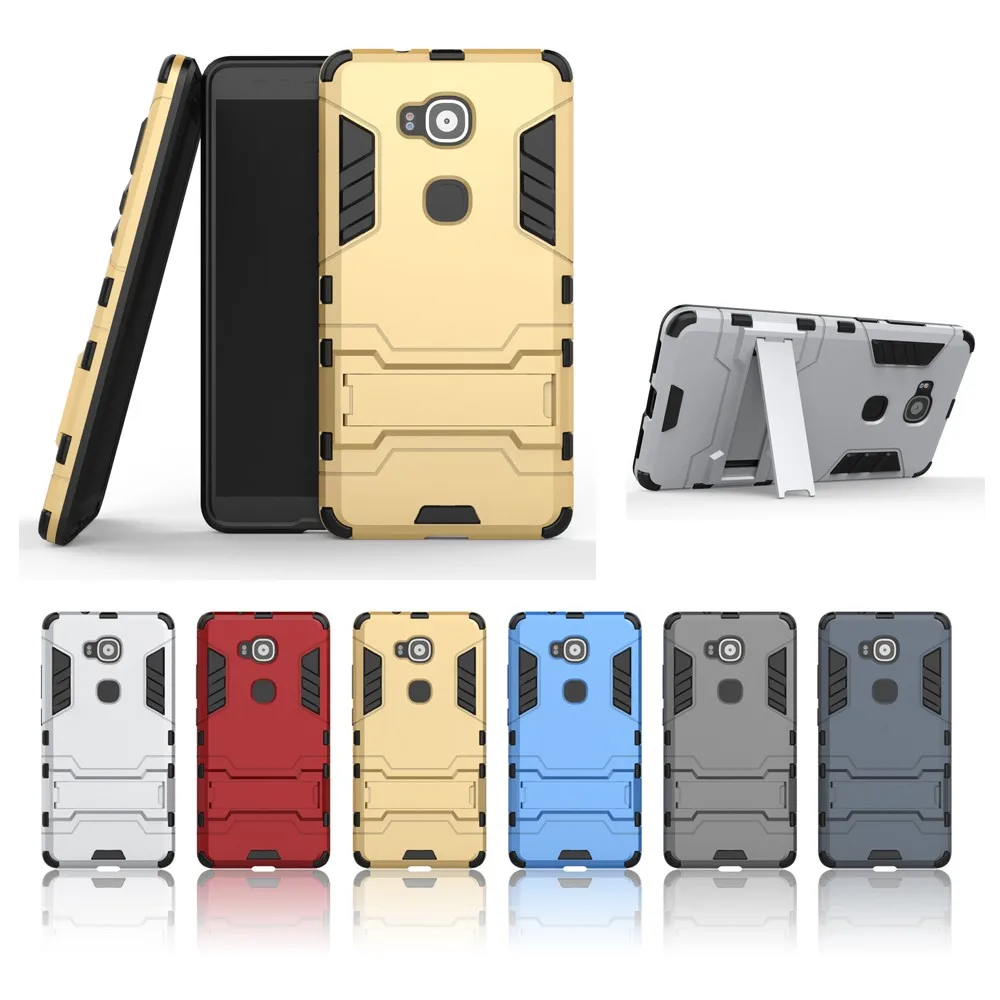 

7 Colors Phone Case For Huawei Mate 8 Mate8 ShockProof TPU +PC Armor Robot Stand Case Shell Cases Cover Shell Capa