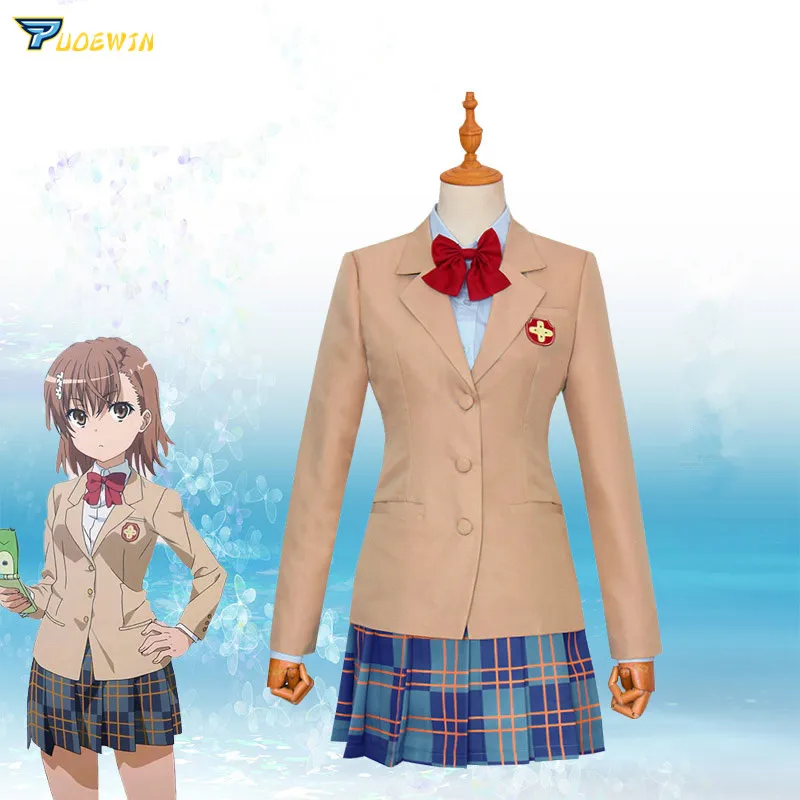 

A Certain Magical Index Cosplay Costume Scientific Railgun Misaka Mikoto Rail Gun Toaru Majutsu no Index Tokiwadai Costume