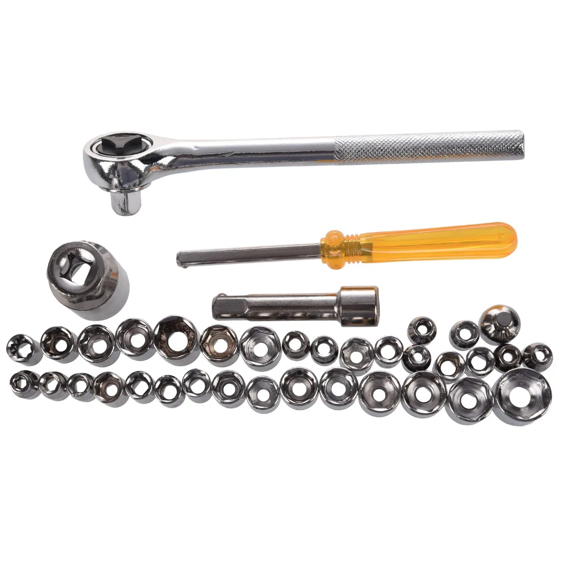 

40 Pieces Socket Sleeve Wrench Combination Set Motorcycle Vehicle Repair Tool Kit