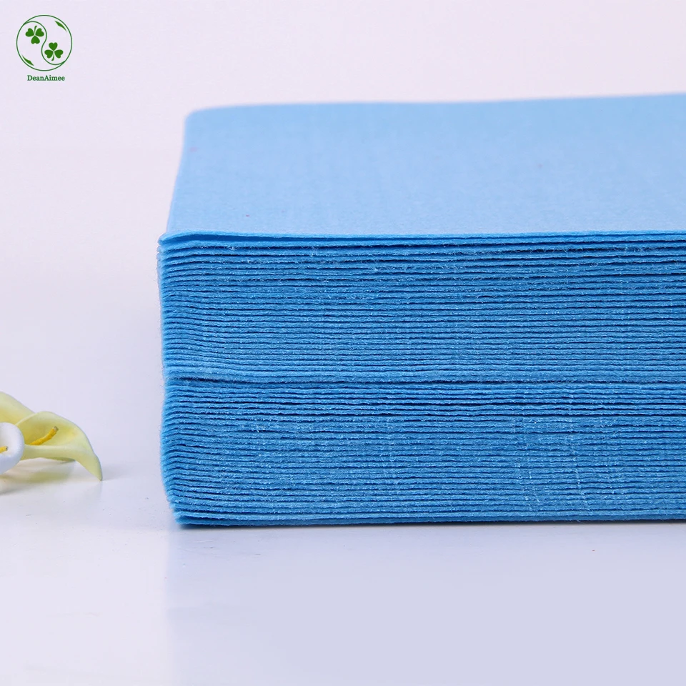 

30X30CM Solid Blue Color Felt Material For Patchwork DIY Felts Craft Clean Color Fabric Sewing Dolls 1MM Thick