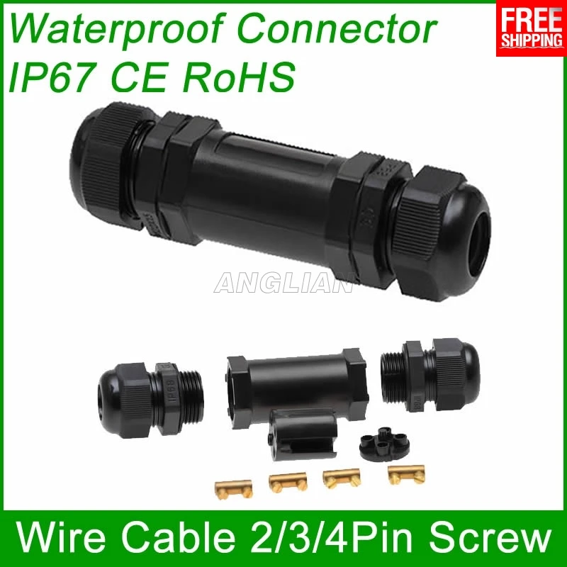 Waterproof 2 Pin 3 Pin 4 Pin Electrical Cable Connectors Quick Splice