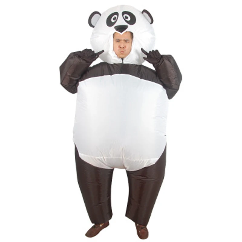 New Style Inflatable Panda Costume Blow Up Fatsuit Animal Safari Adult