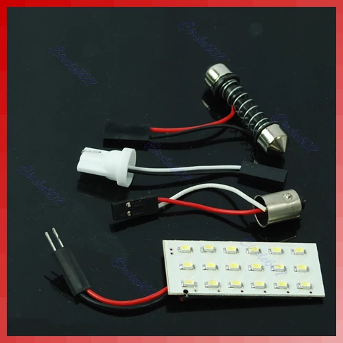 

Headlight 20 pcs/lot Bright 18 LED SMD 1206 Interior Room Dome Door Auto Car Light Lamp Bulb White
