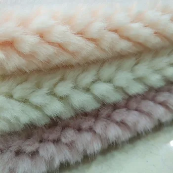 

Spot New Products Openwork rabbit fur Jacquard imitation water rabbit fur Coat fur vest artificial plush fabric