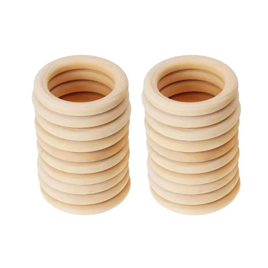 Handmade Baby Natural Maple Wooden Teething Rings Wood Baby Teether Rings Toys