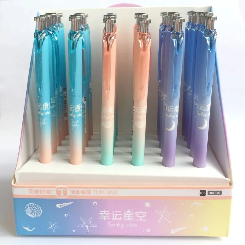 Cute Moon Star Plastic Mechanical Pencil Automatic Pen Writing School Supplies.. 