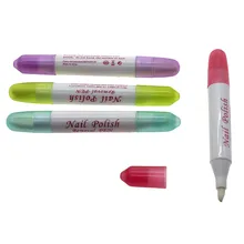 Косметическая ручка с ластиком для удаления ногтей, очистка маникюра, ошибки ногтей, инструменты для снятия лака для ногтей, случайный цвет