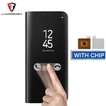 Original Smart Chip Flip Stand Touch Case For Samsung Galaxy S8 Plus S8 S7 S6 Edge Plus S9 Plus Note 8 5 Note8 Note5 View Cover cheap gear vr 5 0 3d vr glasses helmet built in gyro sens for samsung galaxy s9 s9plus s8 s8 note5 note 7 s6 s7 s7edge
