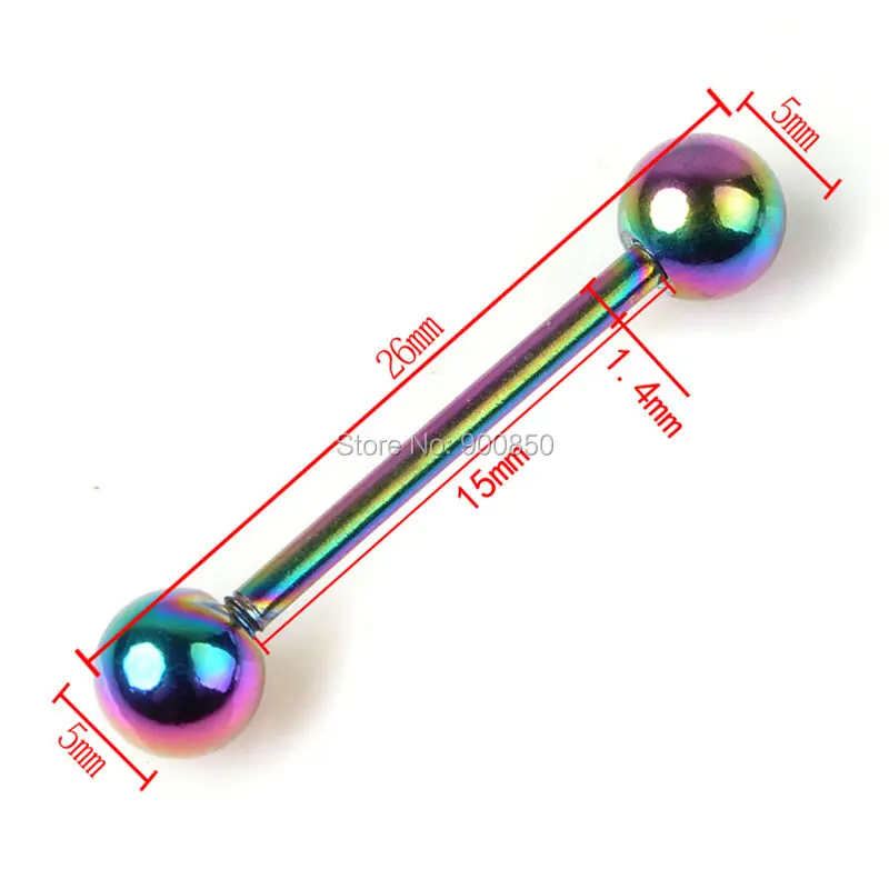316L штанга нержавеющая сталь 17 г язык кольца Лабрет ниппель Бар кольцо пирсинг ювелирные изделия 1,4 мм 19 мм Длина 5 шт. золото черный