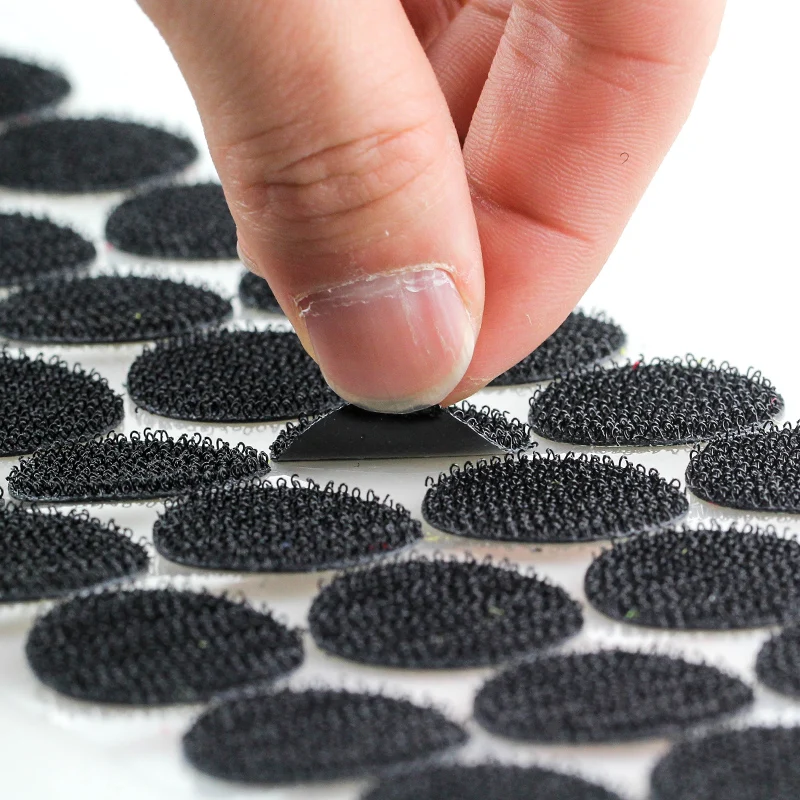

100Pairs glue on Hooks and Loops Sticker strong self Adhesive dot Nylon waterproof Adhesive fastener tape home use