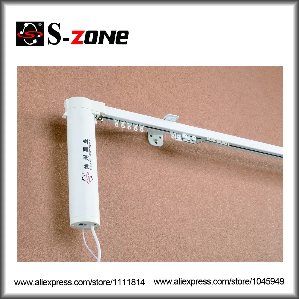 Free Shipping To Russia Complete Set Of Electric Curtain Track Double