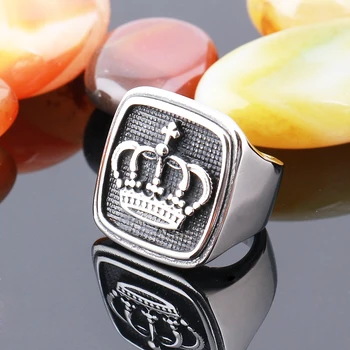 

Men Royal King Crown Ring Stainless Steel Ring Vintage Men Jewelry mens stainless steel Royal rings