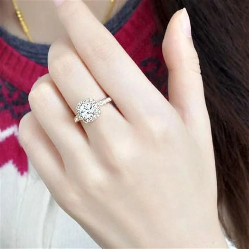 

Rings for Women Hot Fashion Princess Square Rhinestone Ring High Luxury For Wedding Delicate Jewelry Gift Dec1