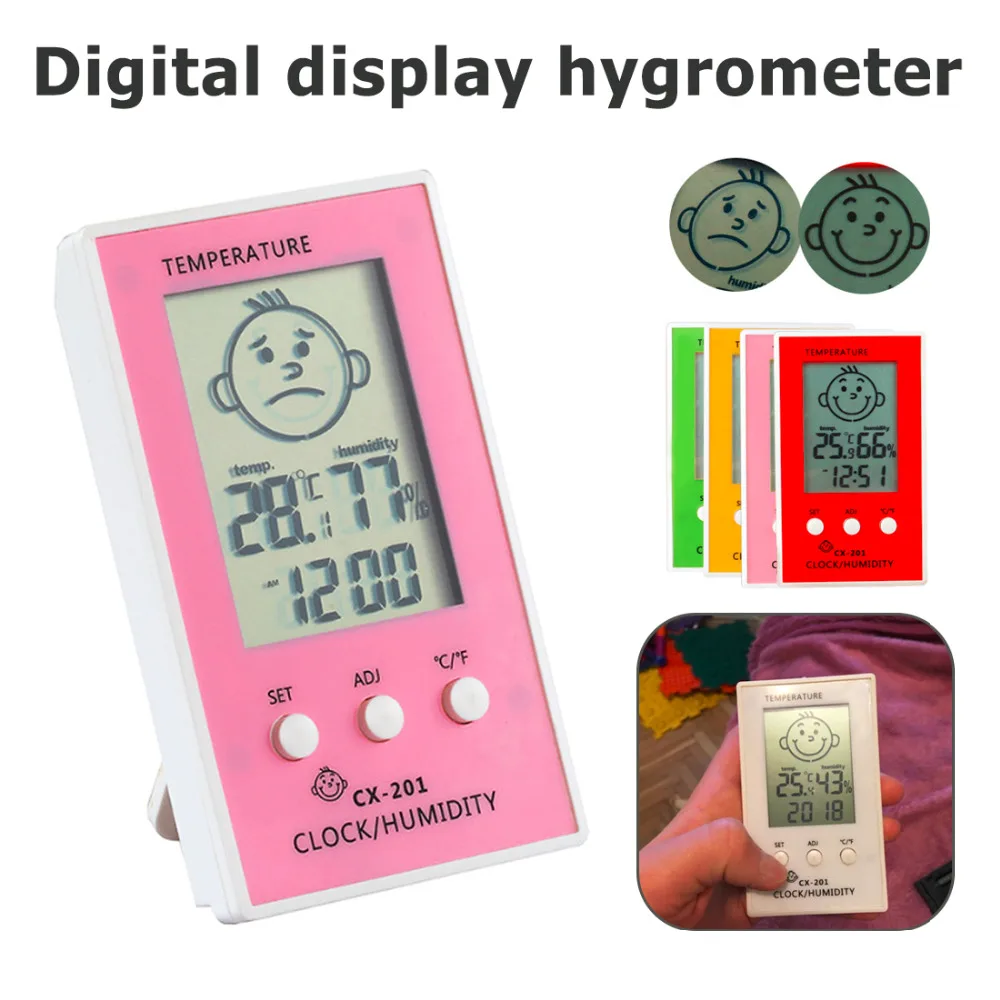 Precise Hygrometer Digital Clock Temperature Logger Humidity Meter Thermometre Hygrometre Indoor Outdoor Thermometer