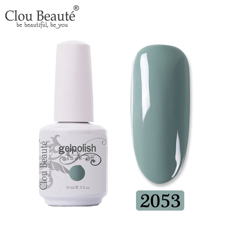 Clou Beaute 375 цветов набор гель-лаков полуперманентный Vernis Матовый верхний слой УФ-гель для ногтей топовый лак впитывающий Гель-лак - Цвет: 2053