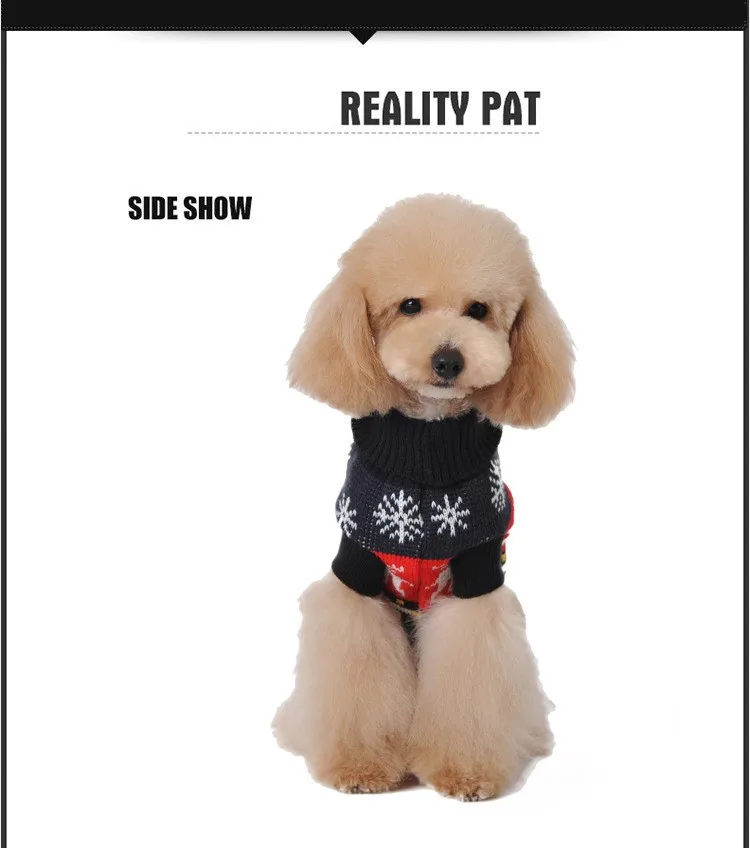 Одежда для собак Pet свитер смешанные со снежинками и оленями Рождество дерево Стиль зима Костюмы для Товары для собак