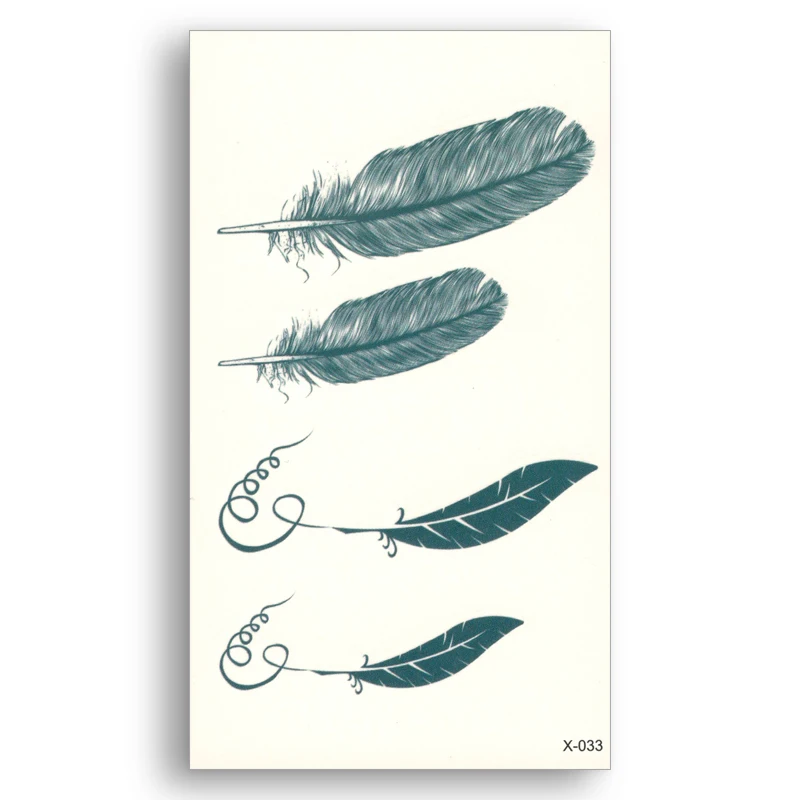 

feather plume Waterproof Temporary Tattoo Sticker Water Transfer fake tattoo beauty Makeup women famle Body art cheap stuff