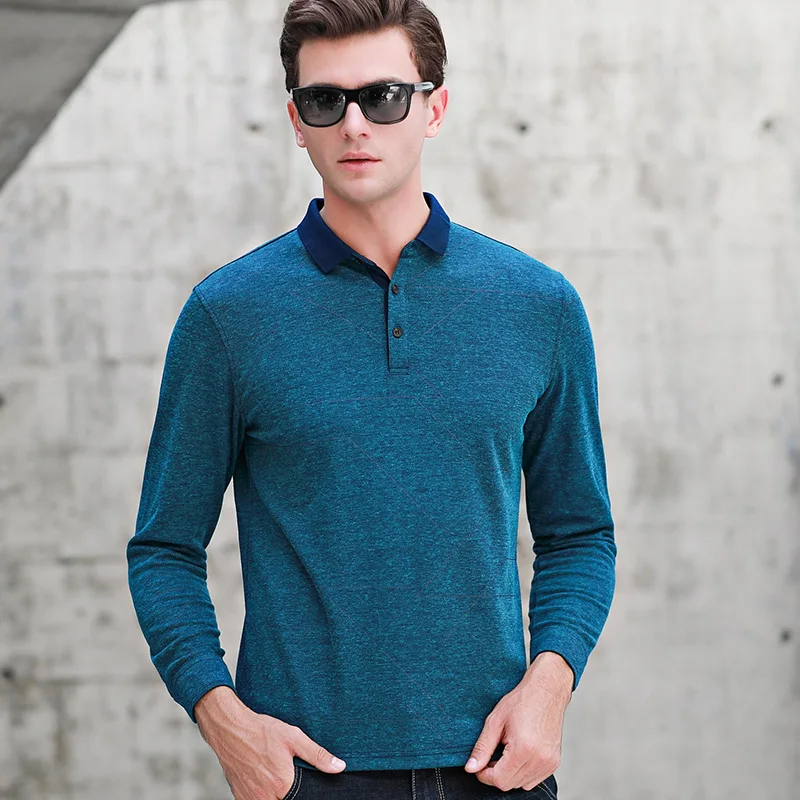 

MACROSEA Spring Long Sleeve Cotton Polo Shirt Men Brand Clothes Solid Color Male High Quality Smart Casual Polo Shirt Tees C8190